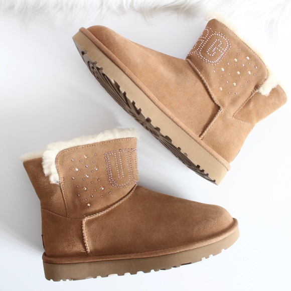 Ugg Classic Gem Mini Boot in Chestnut - Picture 6 of 15